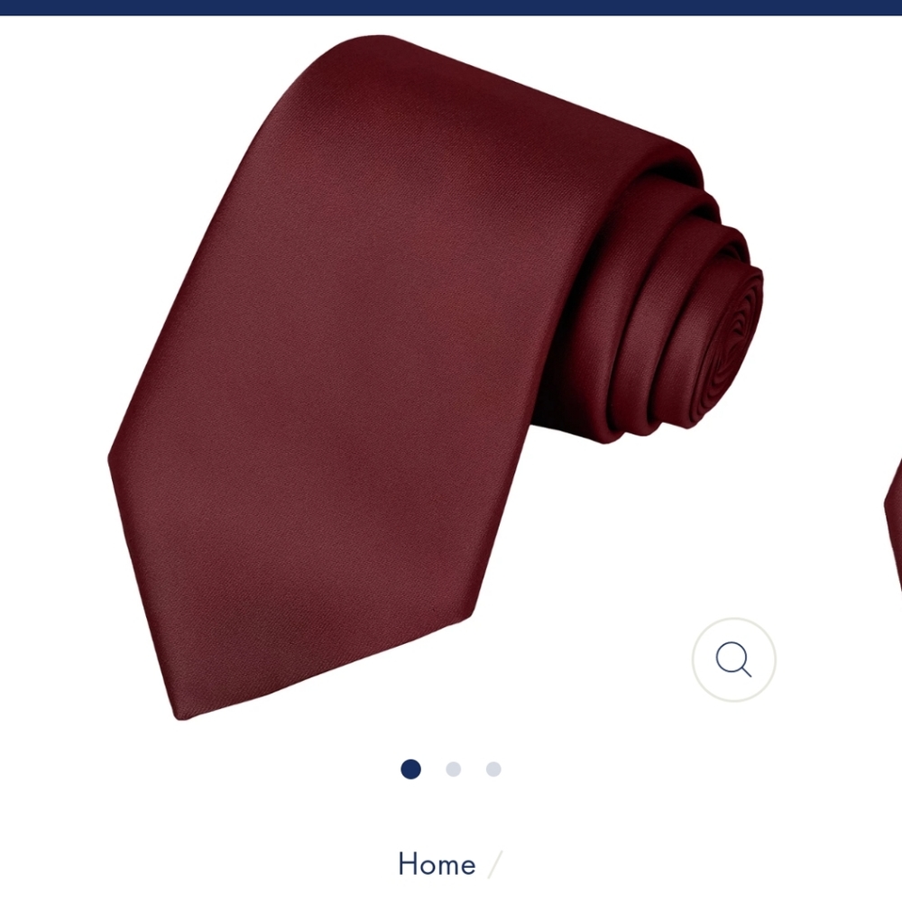Burgundy Satin Tie